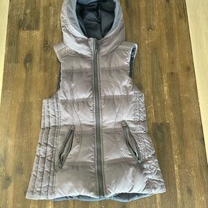 Lululemon Athletica Gray Hooded Vest
